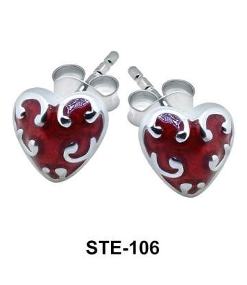 Glamour Heart Stud Earring STE-106